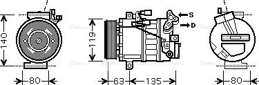 Ava Quality Cooling RT K392 - Компрессор кондиционера autosila-amz.com