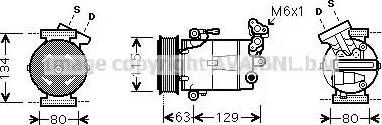 Ava Quality Cooling RT K384 - Компрессор кондиционера autosila-amz.com