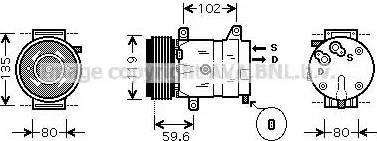 Ava Quality Cooling RT K385 - Компрессор кондиционера autosila-amz.com