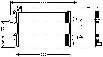 Ava Quality Cooling SAA5007D - Конденсатор кондиционера autosila-amz.com