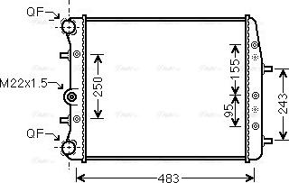 Ava Quality Cooling SAA2005 - Радиатор, охлаждение двигателя autosila-amz.com