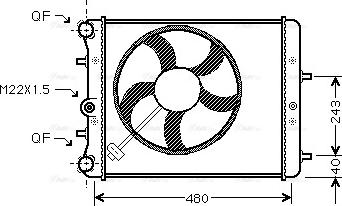 Ava Quality Cooling SAA2013 - Радиатор, охлаждение двигателя autosila-amz.com