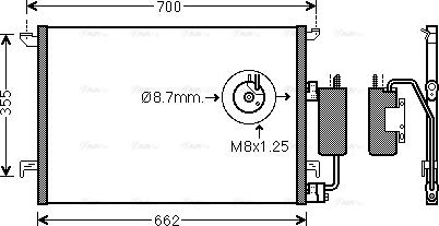 Ava Quality Cooling SB5060D - Конденсатор кондиционера autosila-amz.com