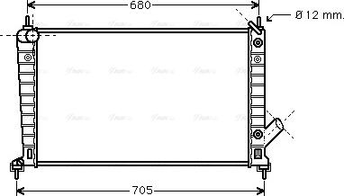 Ava Quality Cooling SB 2062 - Радиатор охлаждения Saab 9-5 autosila-amz.com