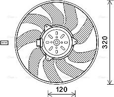 Ava Quality Cooling SB7504 - Вентилятор, охлаждение двигателя autosila-amz.com