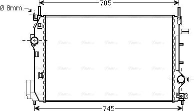 Ava Quality Cooling SBA2070 - Радиатор, охлаждение двигателя autosila-amz.com