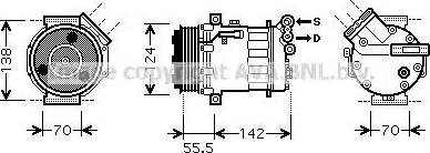 Ava Quality Cooling SB K069 - Компрессор кондиционера autosila-amz.com