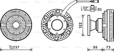 Ava Quality Cooling SCC043 - Сцепление, вентилятор радиатора autosila-amz.com