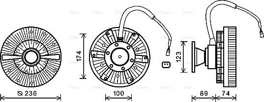 Ava Quality Cooling SCC029 - Сцепление, вентилятор радиатора autosila-amz.com