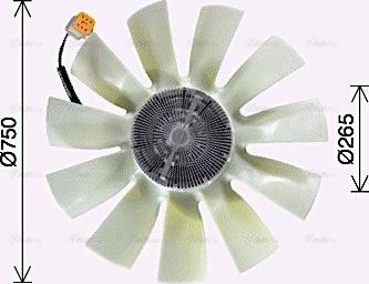 Ava Quality Cooling SCF067 - Вентилятор, охлаждение двигателя autosila-amz.com