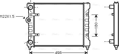 Ava Quality Cooling ST 2022 - Радиатор, охлаждение двигателя autosila-amz.com