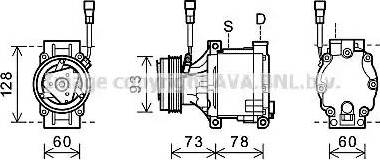 Ava Quality Cooling SUK080 - Компрессор кондиционера autosila-amz.com