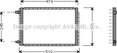 Ava Quality Cooling SZ5043 - Конденсатор кондиционера autosila-amz.com