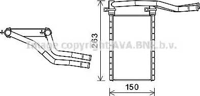 Ava Quality Cooling SZ6146 - Теплообменник, отопление салона autosila-amz.com