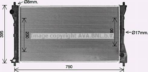 Ava Quality Cooling SZ2157 - Радиатор, охлаждение двигателя autosila-amz.com