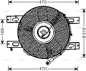 Ava Quality Cooling SZ 7508 - Вентилятор, охлаждение двигателя autosila-amz.com