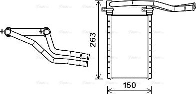 Ava Quality Cooling SZA6146 - Теплообменник, отопление салона autosila-amz.com