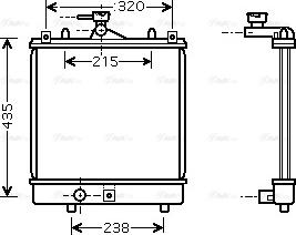 Ava Quality Cooling SZA2061 - Радиатор, охлаждение двигателя autosila-amz.com