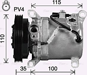 Ava Quality Cooling SZAK164 - Компрессор кондиционера autosila-amz.com