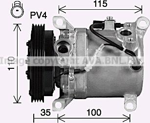 Ava Quality Cooling SZK164 - Компрессор кондиционера autosila-amz.com