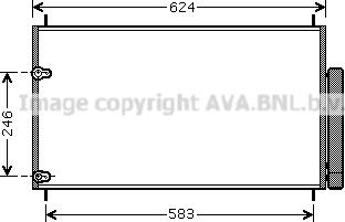 Ava Quality Cooling TO5405D - Конденсатор кондиционера autosila-amz.com