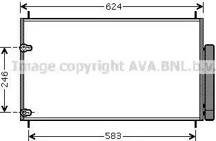 Ava Quality Cooling TO5405 - Конденсатор кондиционера autosila-amz.com