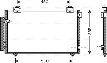 Ava Quality Cooling TO5408D - Конденсатор кондиционера autosila-amz.com