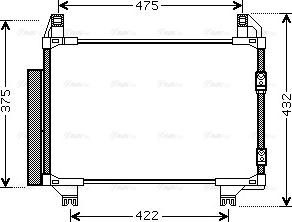 Ava Quality Cooling TO5413D - Конденсатор кондиционера autosila-amz.com