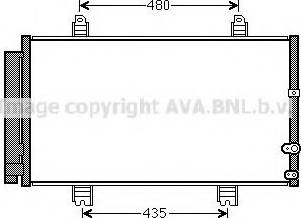 Ava Quality Cooling TO5653 - Конденсатор кондиционера autosila-amz.com