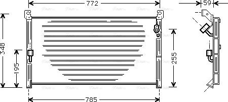 Ava Quality Cooling TO 5130 - Конденсатор кондиционера autosila-amz.com