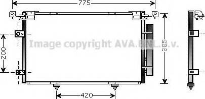 Ava Quality Cooling TO 5319 - Конденсатор кондиционера autosila-amz.com