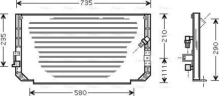 Ava Quality Cooling TO 5279 - Конденсатор кондиционера autosila-amz.com