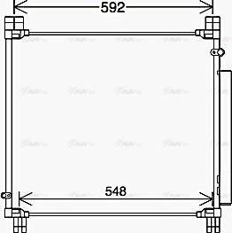 Ava Quality Cooling TO5749D - Конденсатор кондиционера autosila-amz.com