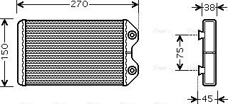 Ava Quality Cooling TO 6369 - Теплообменник, отопление салона autosila-amz.com