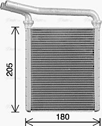 Ava Quality Cooling TO6770 - Теплообменник, отопление салона autosila-amz.com