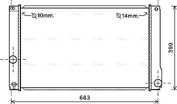 Ava Quality Cooling TO2608 - Радиатор, охлаждение двигателя autosila-amz.com