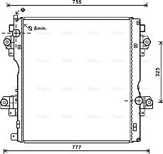 Ava Quality Cooling TO2603 - Радиатор, охлаждение двигателя autosila-amz.com