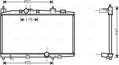 Ava Quality Cooling TO 2318 - Радиатор, охлаждение двигателя autosila-amz.com