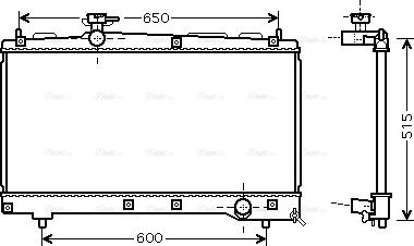 Ava Quality Cooling TO 2331 - Радиатор, охлаждение двигателя autosila-amz.com