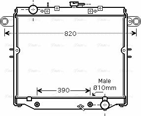 Ava Quality Cooling TO 2329 - Радиатор охлаждения Lexus LX470, Toyota Land Cruiser 100, 400, 500 autosila-amz.com