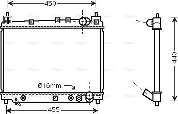 Ava Quality Cooling TO 2259 - Радиатор, охлаждение двигателя autosila-amz.com