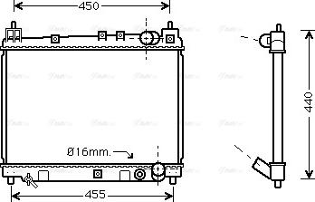 Ava Quality Cooling TO 2258 - Радиатор, охлаждение двигателя autosila-amz.com