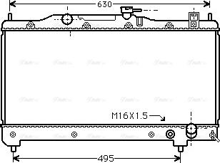 Ava Quality Cooling TO 2239 - Радиатор, охлаждение двигателя autosila-amz.com