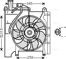 Ava Quality Cooling to7553 - Вентилятор, охлаждение двигателя autosila-amz.com