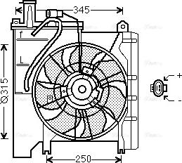 Ava Quality Cooling TO 7552 - Вентилятор, охлаждение двигателя autosila-amz.com