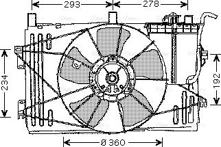 Ava Quality Cooling TO 7508 - Вентилятор, охлаждение двигателя autosila-amz.com
