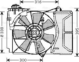 Ava Quality Cooling to7503 - Вентилятор, охлаждение двигателя autosila-amz.com