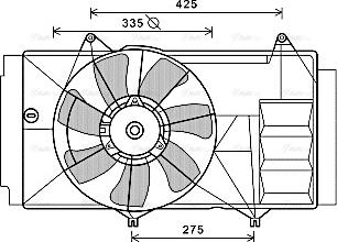 Ava Quality Cooling TO7580 - Вентилятор, охлаждение двигателя autosila-amz.com