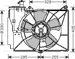 Ava Quality Cooling to7539 - Вентилятор, охлаждение двигателя autosila-amz.com