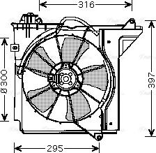 Ava Quality Cooling TO 7538 - Вентилятор, охлаждение двигателя autosila-amz.com